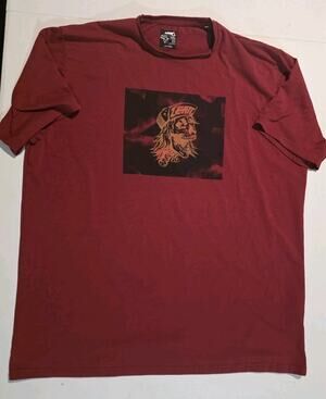Leatt Motocross T Shirt Mens XXL Skull Dirt Bike MTB Mountain Bike Graphic Red